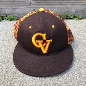 J DUBS CV Logo Camo Snapback Hat Men's M/L Brown Adjustable Cap Embroidered​​